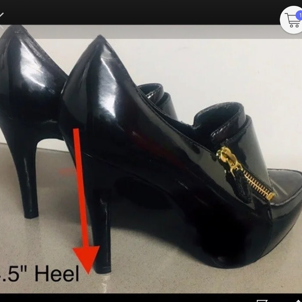 New BCBG girls patent leather platform heels 8.5 - Picture 2 of 5